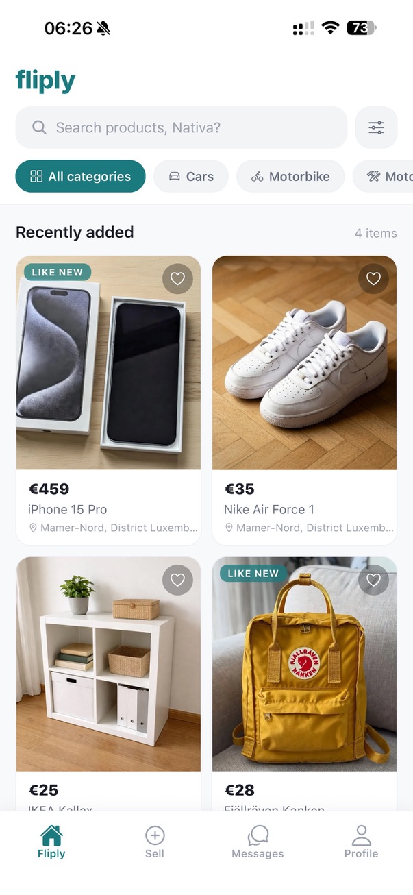 Fliply app screenshot